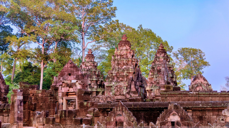 Day 3 Banteay Srei Temple, Which Is Famed For Its Elaborate Carvings In Pinkish Sandstone