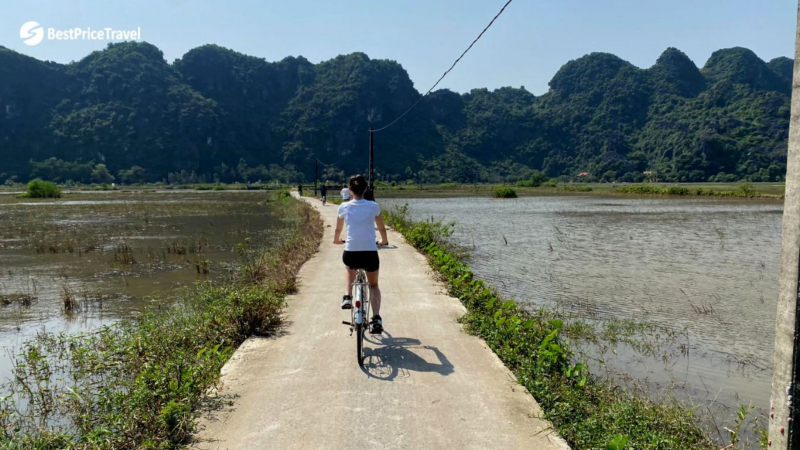 On The Way Biking To Bat Trang Village