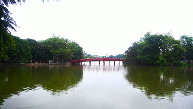 The Turtle Tower In The Center Of The Lake Adds To Hoan Kiem Lake's Aged And Distinctive Features