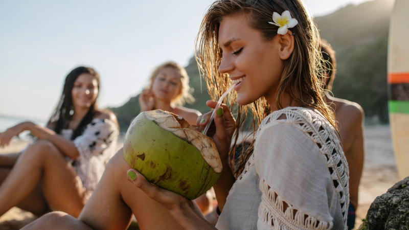 Enjoy The Fresh Coconut In Coco Island