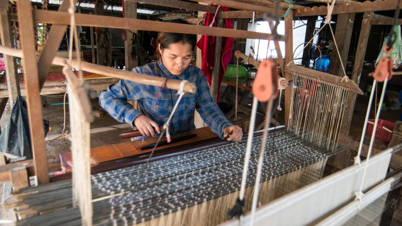 Silk Weaving Is An Age Old Technique On This Island
