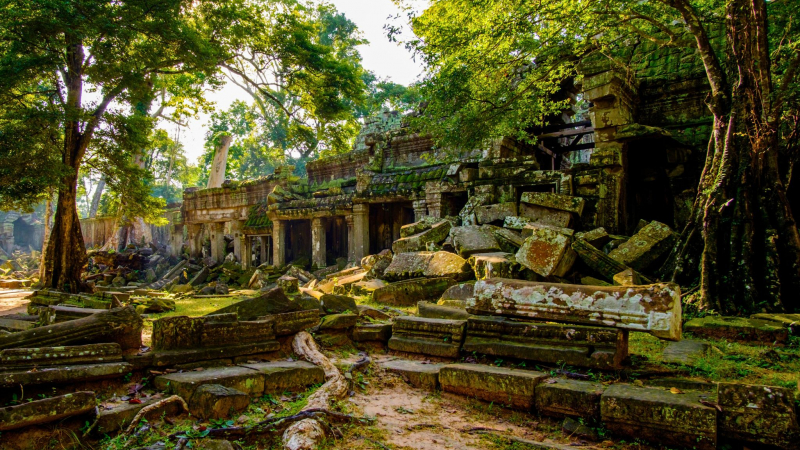 Day 4 Visit Preah Khan, An 800 Year Old Ancient Temple With An Architectural Style