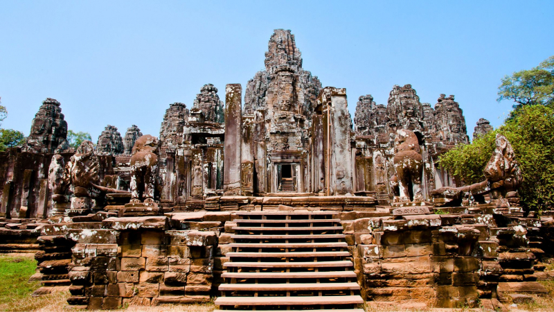 Day 1 Bayon Temple, One Of The Most Impressive Temples Of Cambodian Architecture