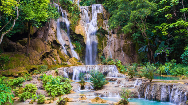 Enjoy The Freshness At Kuang Si Waterfalls