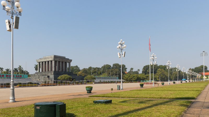Ho Chi Minh Mausoleum Located In Ba Dinh Square