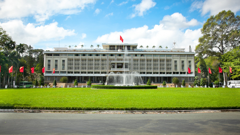 Reunification Palace Located In The Center Of Ho Chi Minh