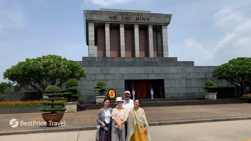 Day 1 Tourists At Ho Chi Minh Mausoleum