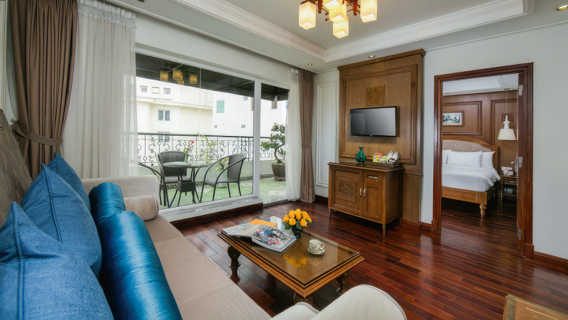 Convenient Balcony Private Hanoi Hotel Room