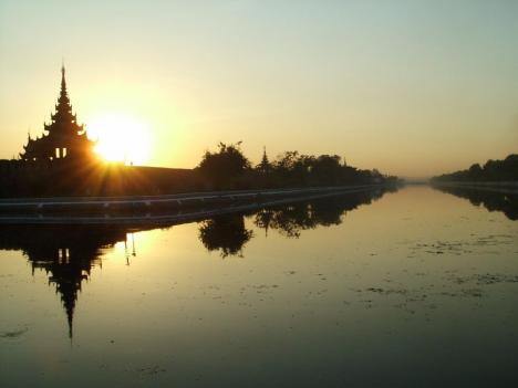 Mandalay Palace at sunrise