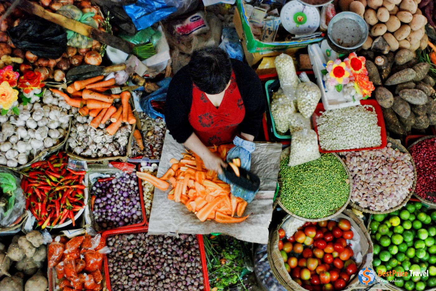 A Produce Vendor At The Market