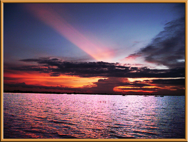 Sun Set at Tonle Sap Lake