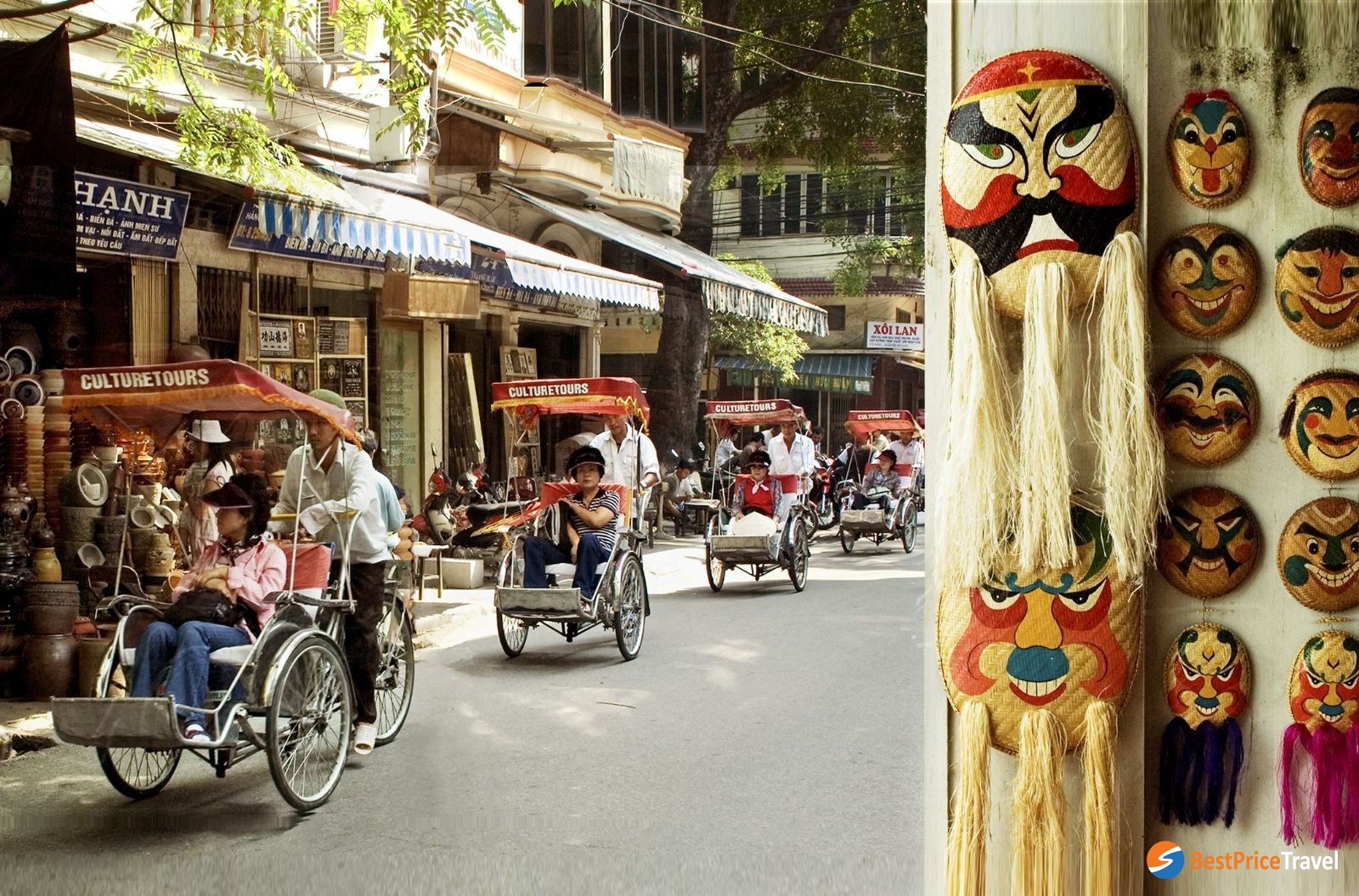 Cycling on Hanoi street