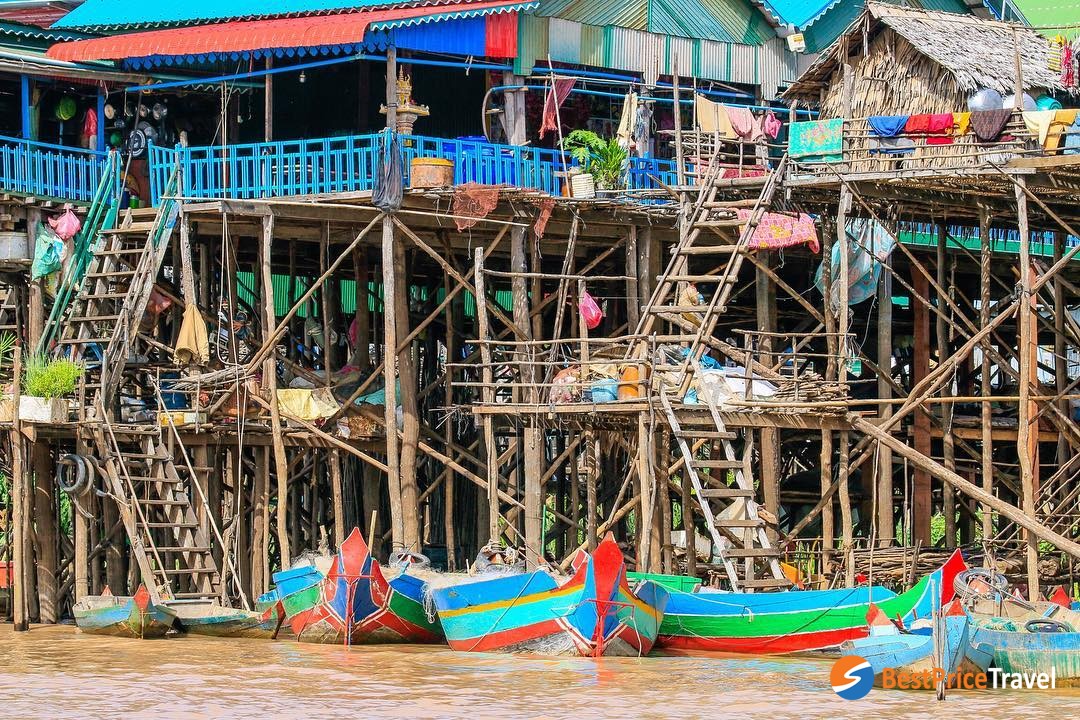 Floating Village On Tonle Sap Lake