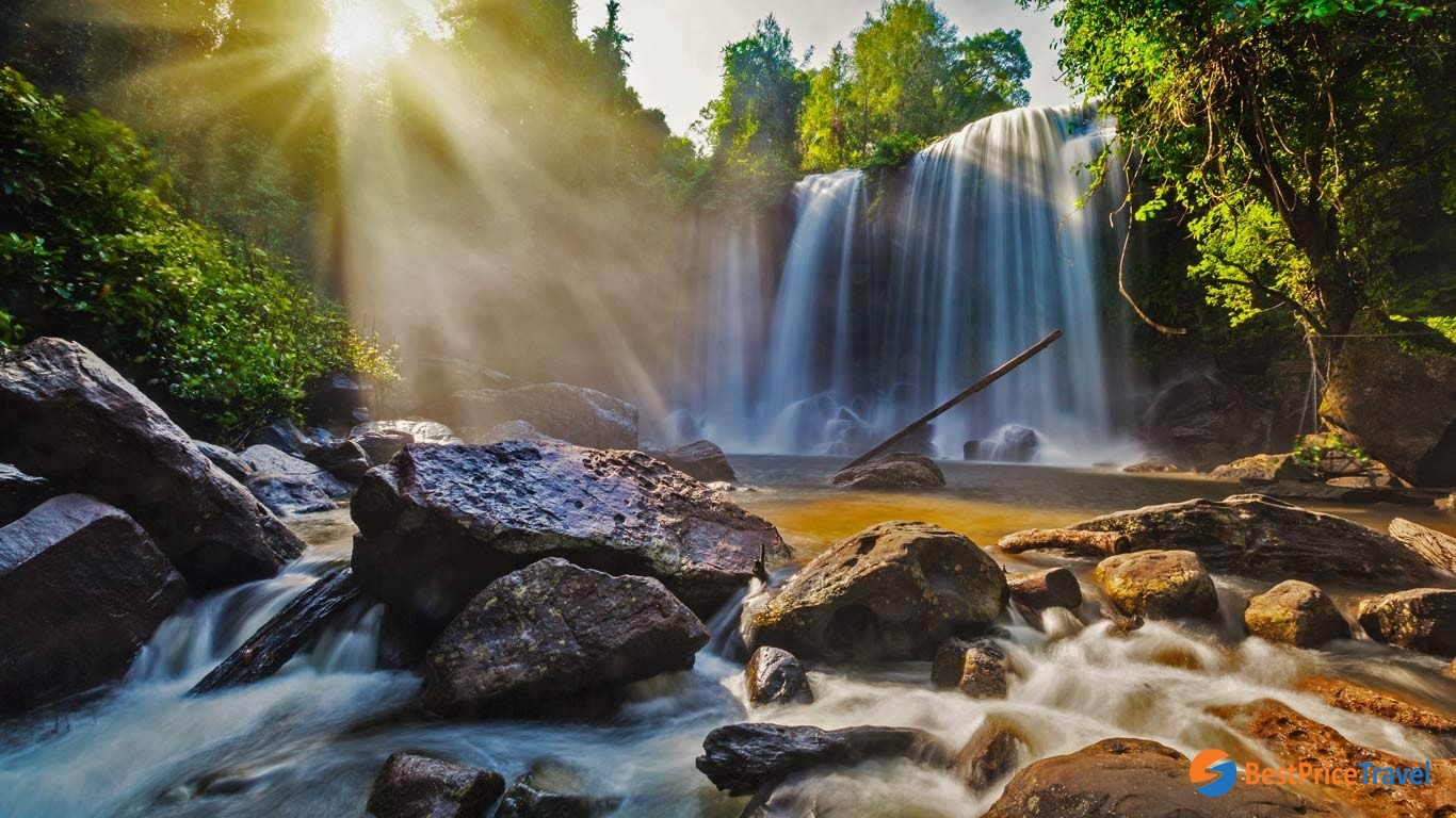 Waterfalls In Phnom Kulen National Park