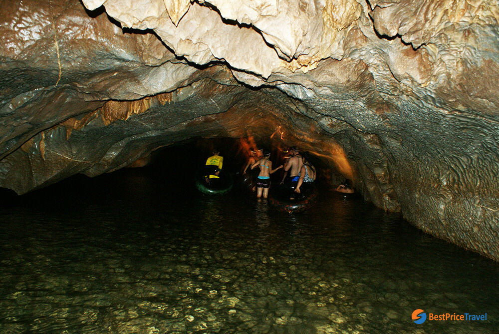 Inside Tham Nam Cave