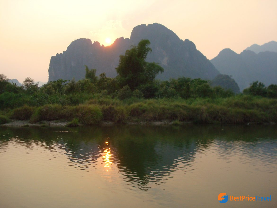 Sunset Over The Nam Song River
