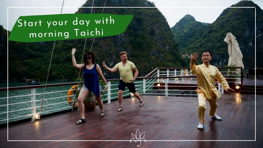 Morning taichi with Orchid Cruise