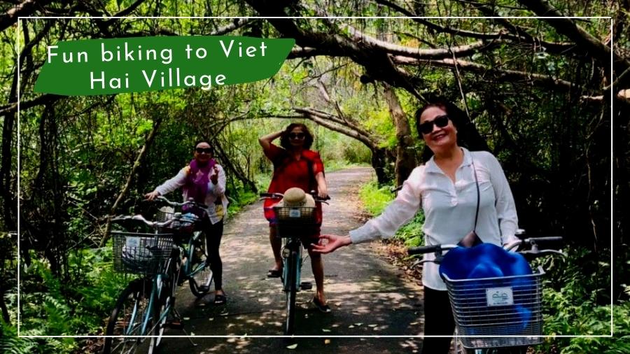 Fun biking to Viet Hai Village with Scarlet Pearl Cruise 2 days