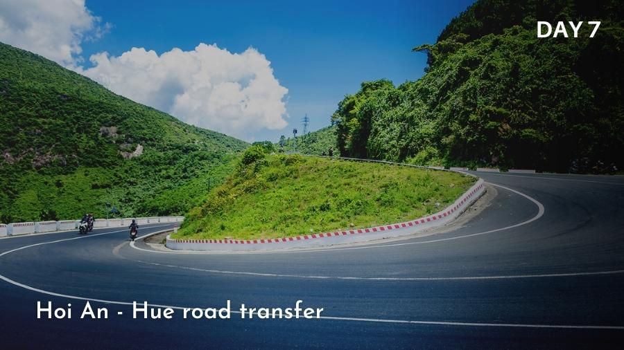 Road transfer from Hoi An to Hue in Highlight Vietnam 12 days