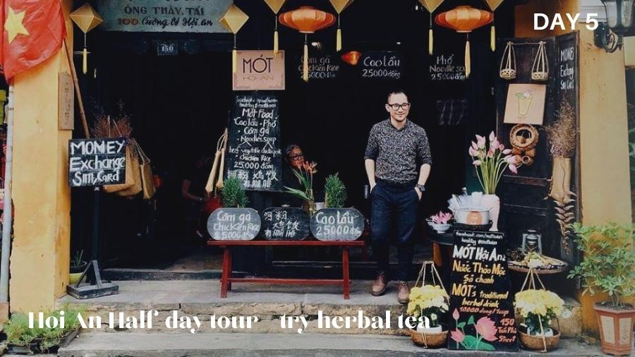 Taste amazing herbal tea in Hoi An