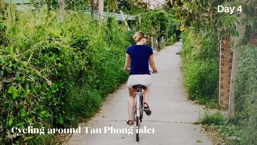 Cycling around Tan Phong Island