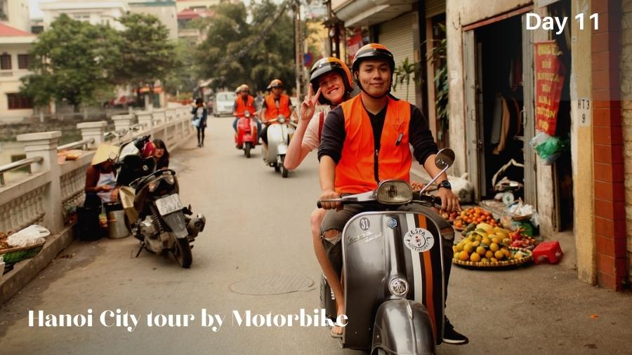 Hanoi city tour by motorbike