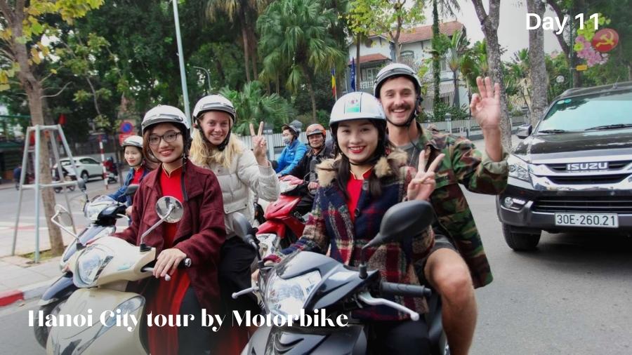 Hanoi city tour by motorbike