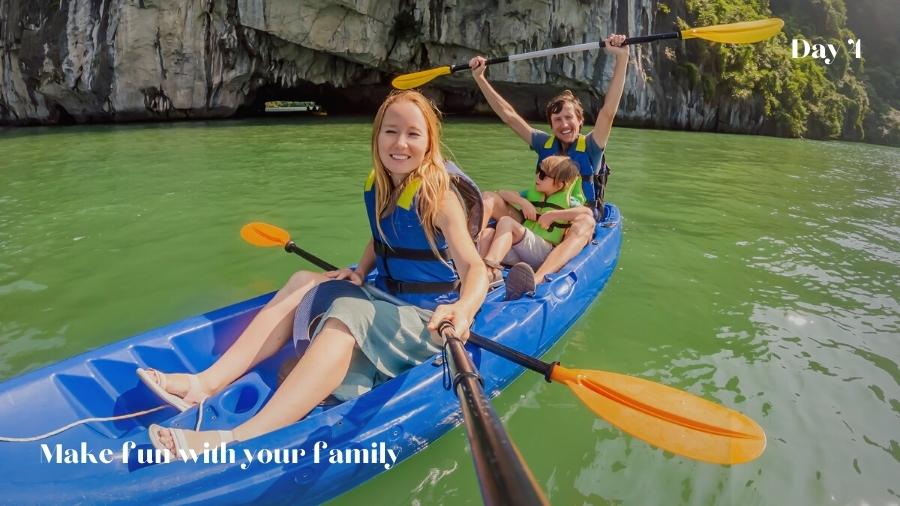 Day 4 Family kayaking in Halong