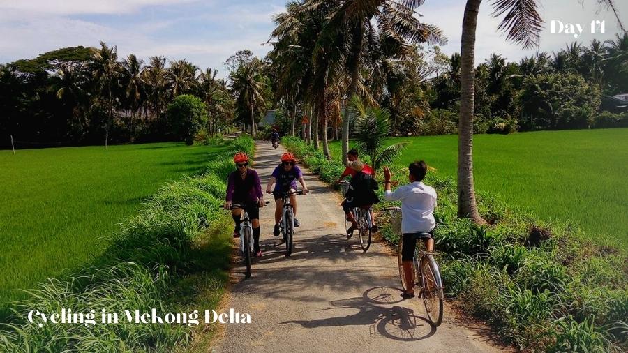 Cycling in Mekong Delta
