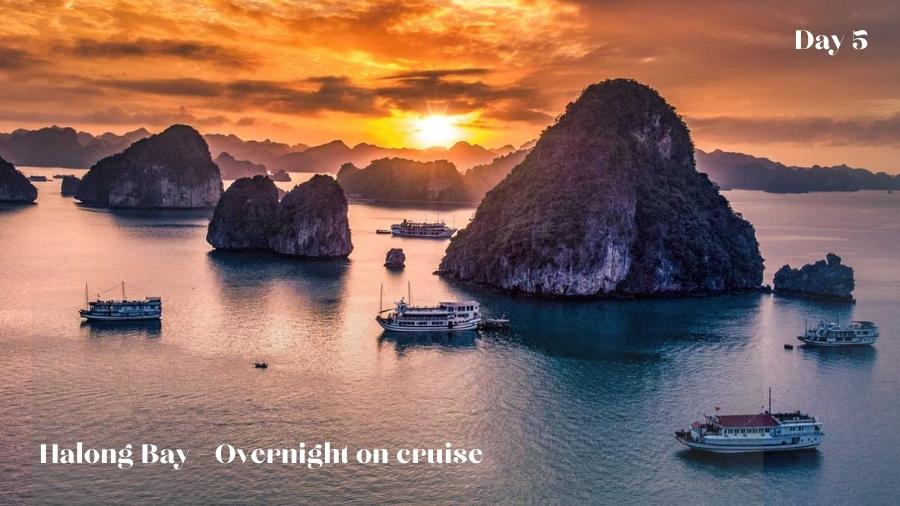 Halong Bay overnight on cruise