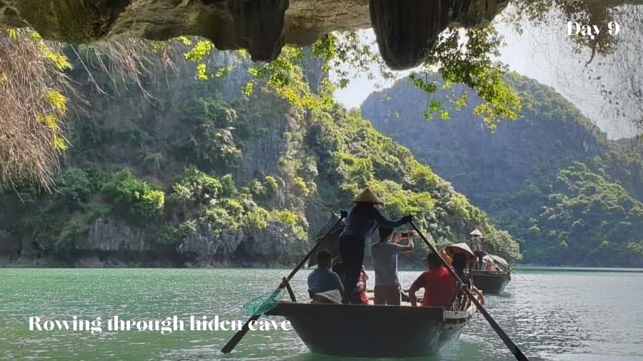 Day 9 Explore Halong Bay Rowing Through Hiden Cave