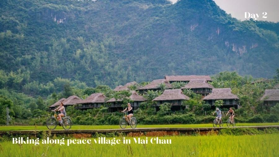 Biking Along Peace Village In Mai Chau