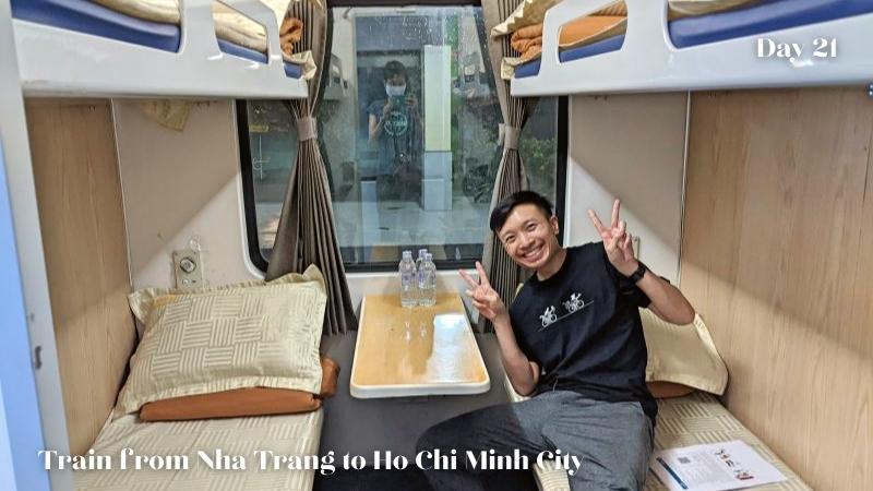Day 21 Train From Nha Trang To HCM inside train