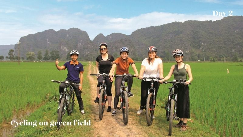 Cycling On Green Field