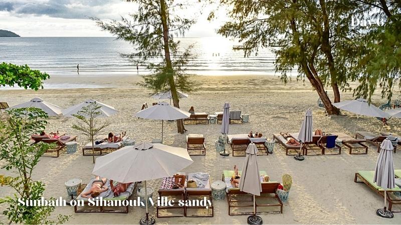 Sunbath On Sihanouk Ville Sandy