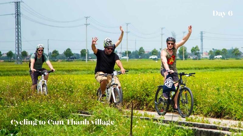Cycling to cam Thanh Village