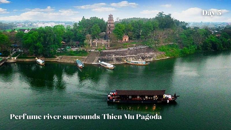 Perfume River Surrounds Thien Mu Pagoda