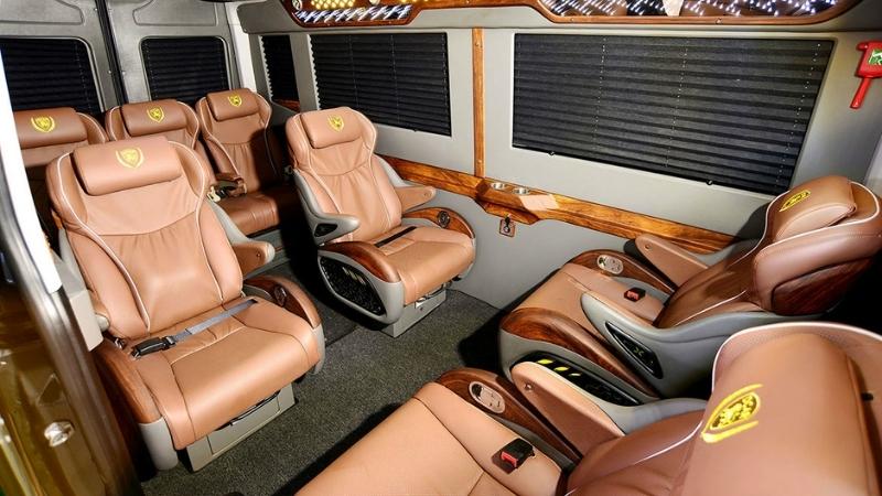 Comfort seats on luxurious limousine