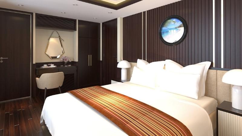 Double Bed In Junior Suite Cabin In Overnight Cruise