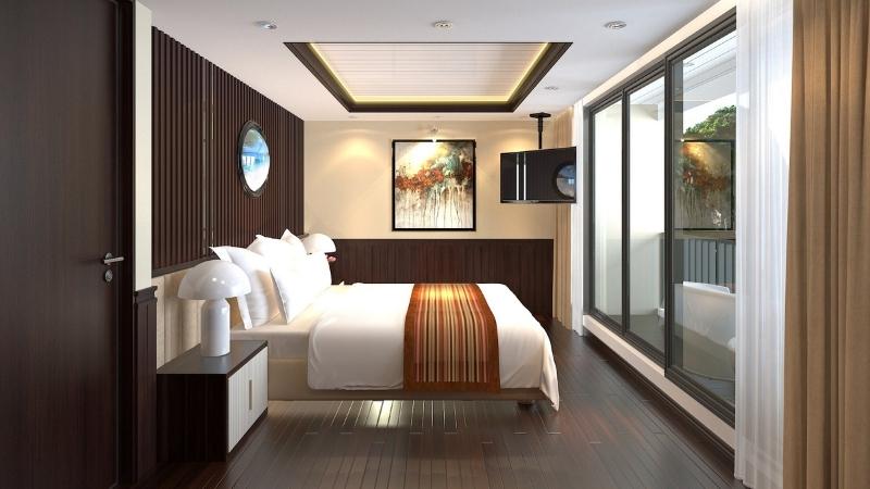 Junior Suite Cabin With Large Private Balcony View To Ha Long Bay
