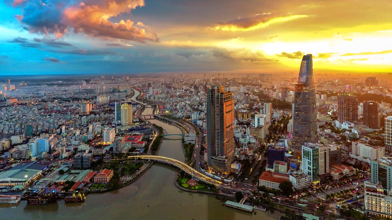 A Breathtaking Cityscape Of Ho Chi Minh City