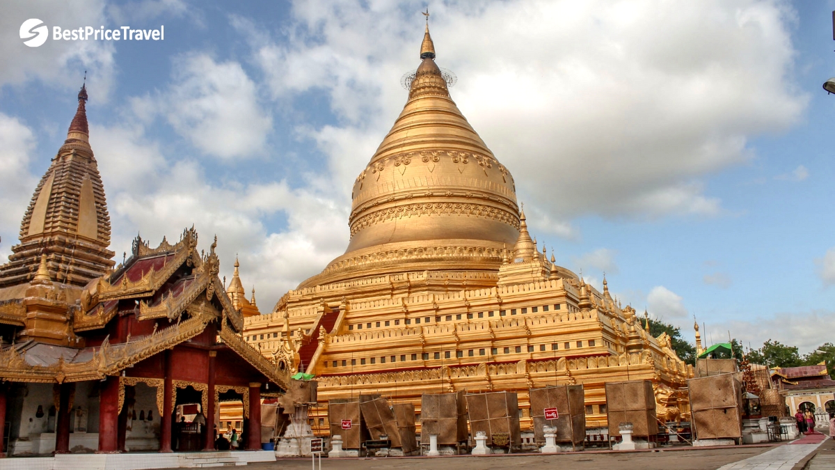 Shwezigon Pagoda, One Of Bagan's Most Famous Pagodas
