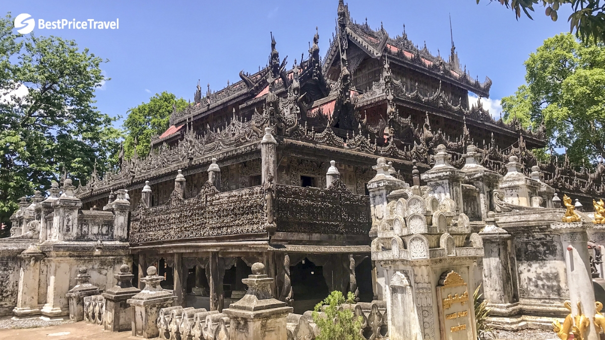 Enjoy The Finest Wooden Architecture At Shwenandaw Monastery