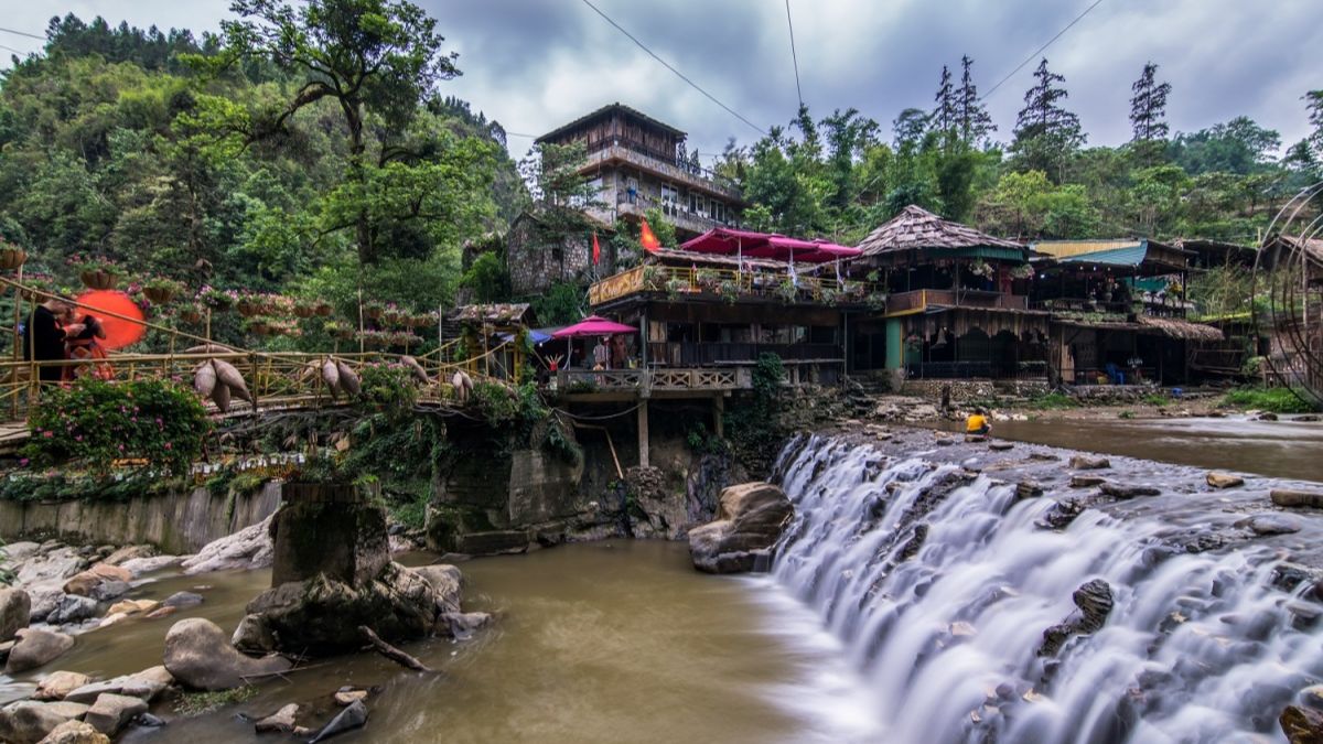 Travel To Cat Cat Village And Observe The Scenic Silver Waterfall