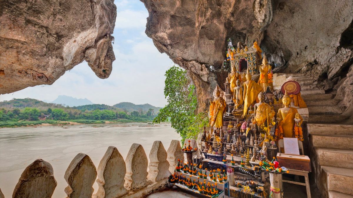 Pak Ou Caves, Considered An Important Religious Site Of Locals In The Area