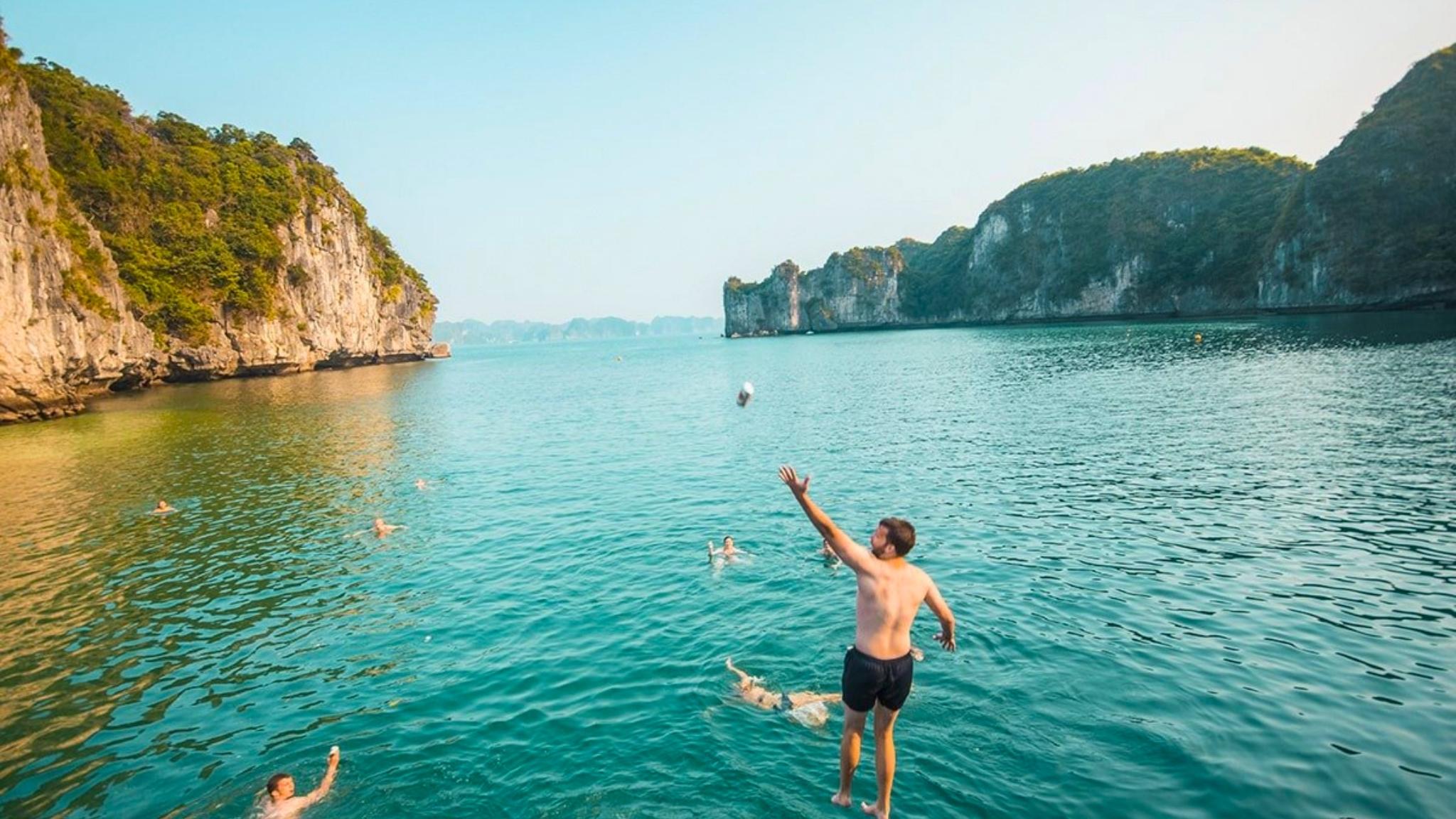 Immerse Yourself In The Cool Blue Water Of Lan Ha Bay