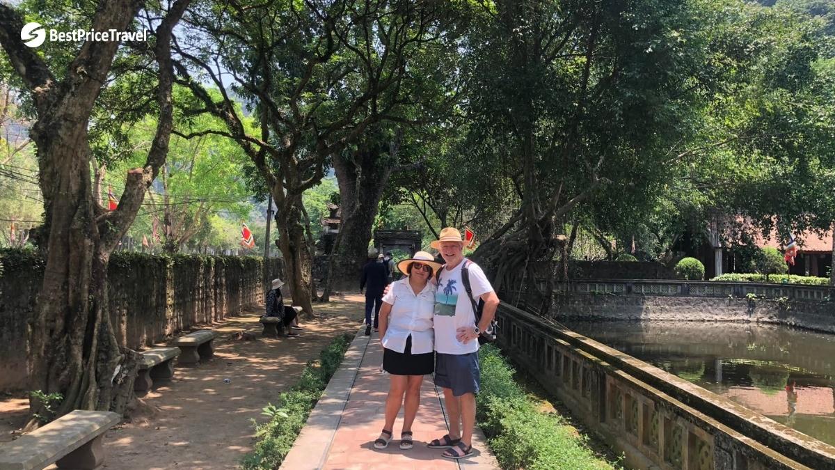 Tourists taking stunning pictures at King Dinh temple