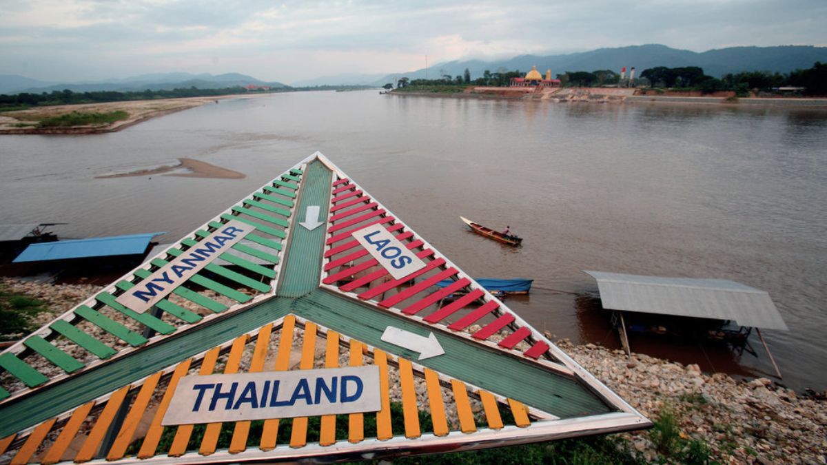 Day 8 Golden Triangle, Where The Ruak River Flows Into The Mekong River, Bringing Thailand, Burma, And Laos Together