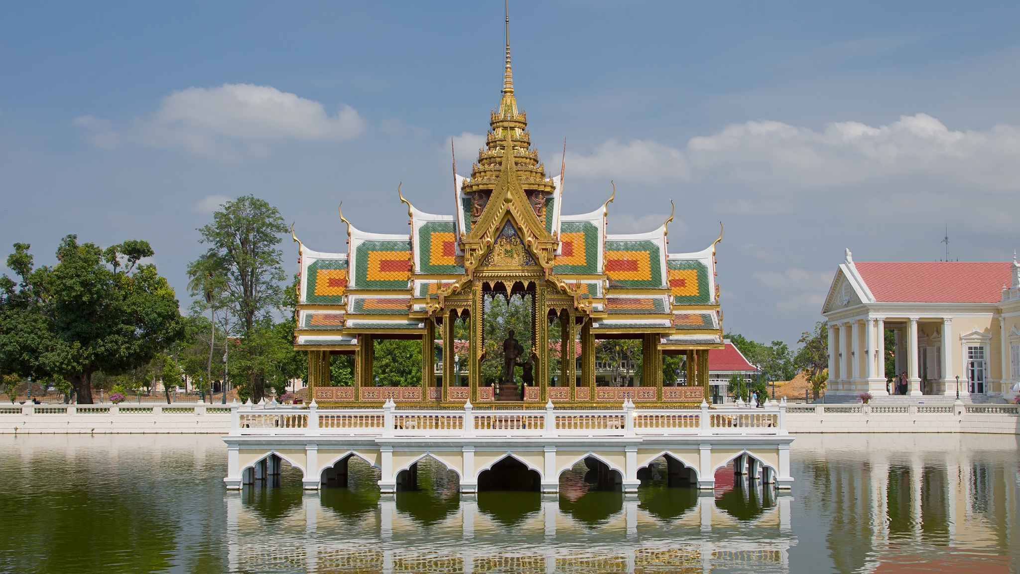The Bang Pa In Palace With Its Mixture Of European, Gothic, And Thai Buddhist Architecture