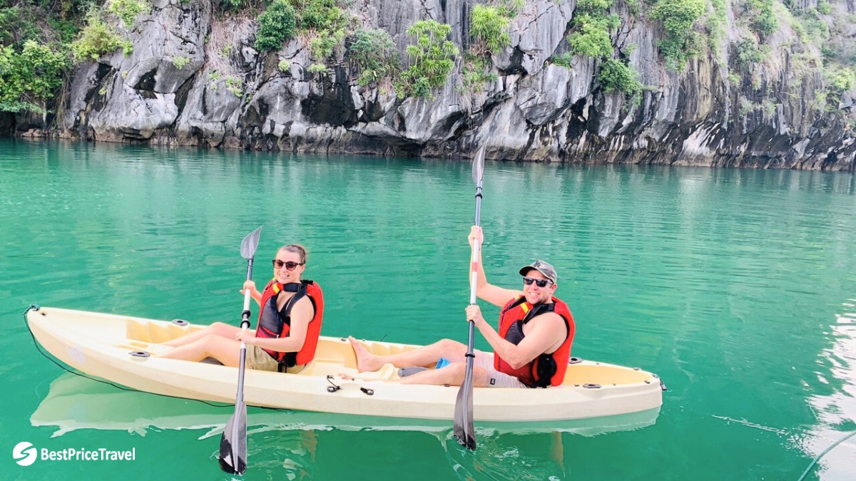 Day 6 Kayaking together to explore Stunning Caves